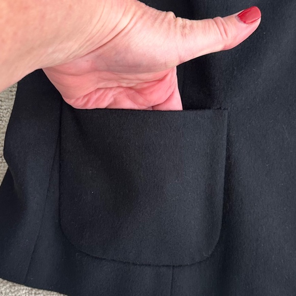 Ann Taylor Wool/Cashmere Fur Trim Blazer Black Size 14 - Picture 8 of 16